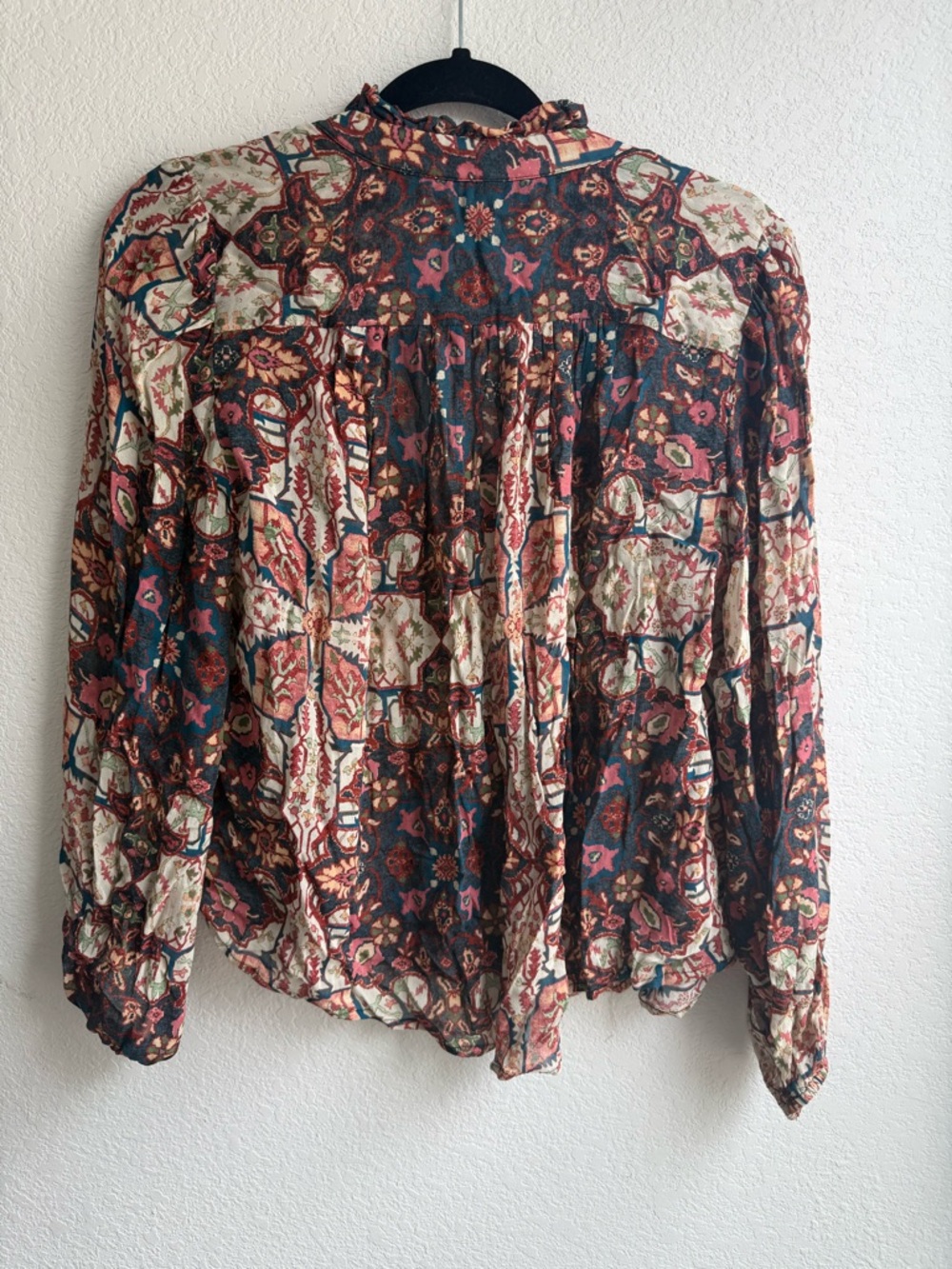 Anthropologie The Estela Burnout Sheer Printed Blouse - Picture 3 of 4